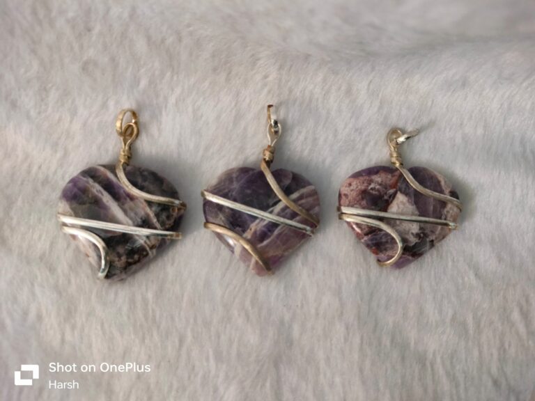 Amethyst Heart Raping Pendant